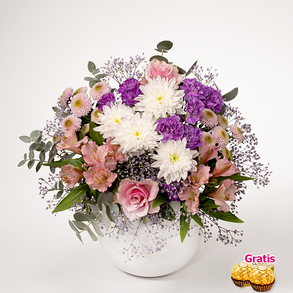 Blumenstrauß Sweet Surprise mit 2 Ferrero Rocher