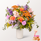 Blumenstrauß Farbenfest mit Ferrero Giotto 3er