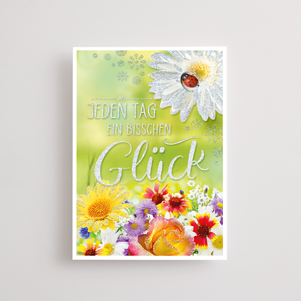 3D Geburtstagskarte „Glück“