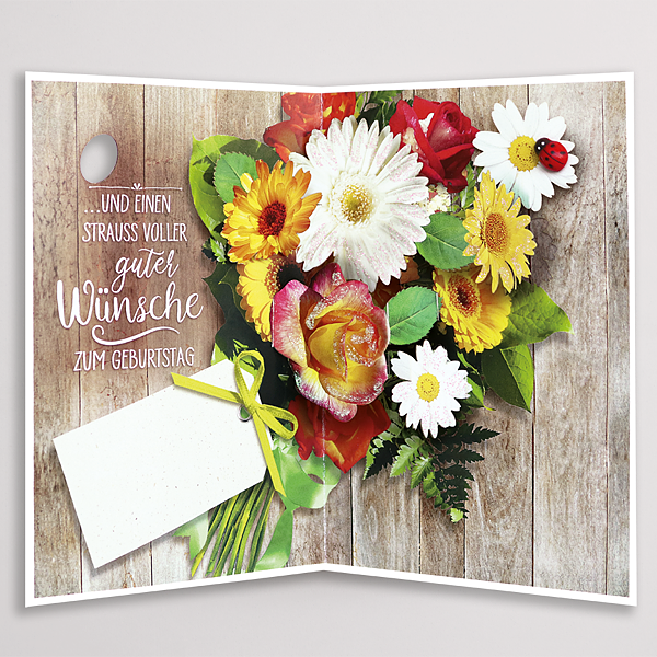 3D Geburtstagskarte „Glück“