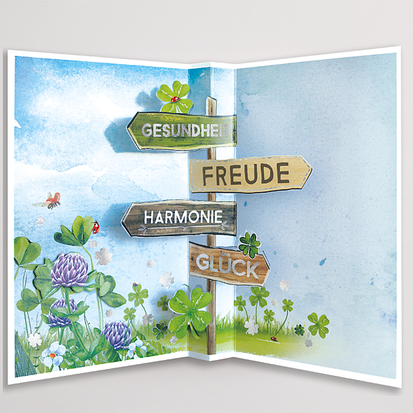 3D Geburtstagskarte „Glückwunsch“