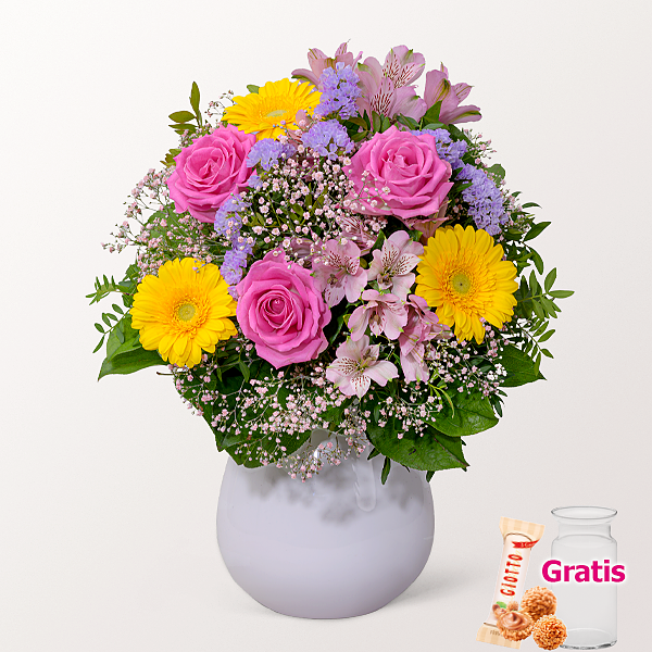 Blumenstrauß Frühlingspoesie mit Vase