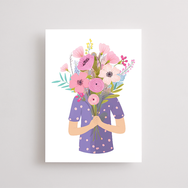 Motivkarte Blumenstrauß 