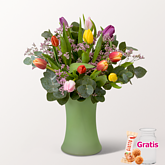 Blumenstrauß Osterüberraschung mit Vase