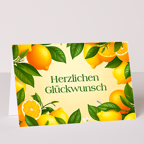 Motivkarte „Herzlichen Glückwunsch“