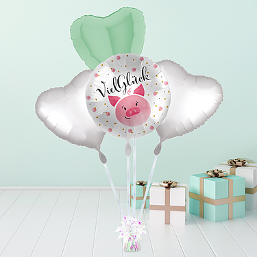 Helium-Präsent „Viel Glück“