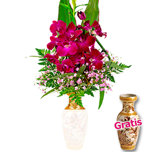 Orchideen mit <br>Ming-Vase