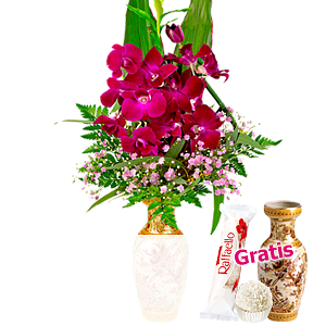 Orchideen mit <br>Ming-Vase