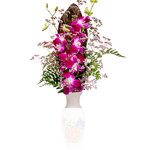 Asiatische Orchidee <br>mit Vase