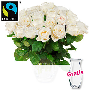 20 weiße Rosen <br>im Bund