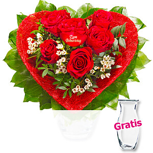 Rosenherz "Zum <br>Geburtstag"