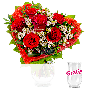 Rosenherz "Zum <br>Geburtstag"