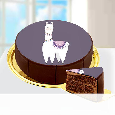 Dessert-Motiv-Torte Lama
